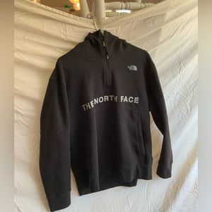 The North Face Black RARE 1/4 zip hoodie Black xl with pockets